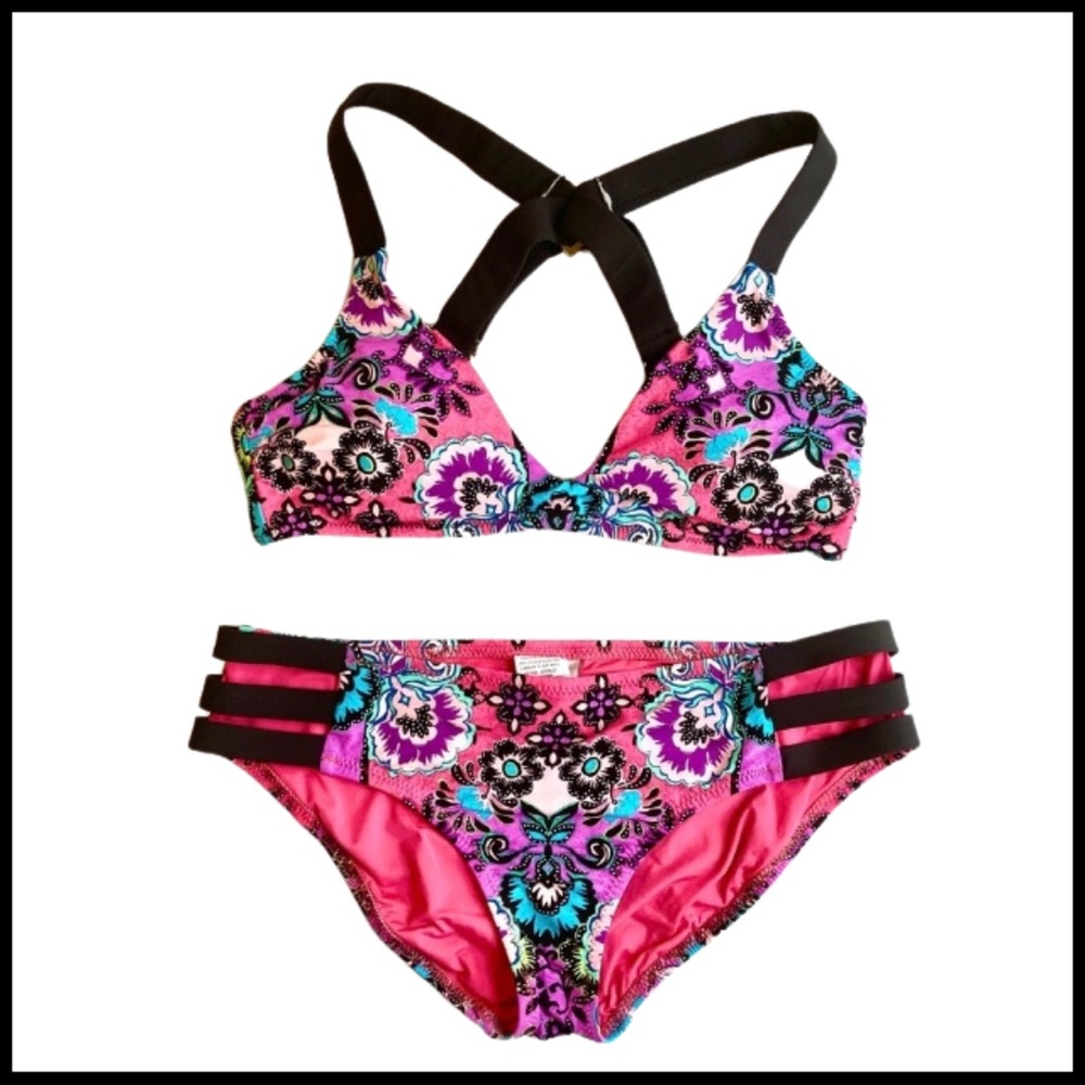5/$18 Nanette Lepore Floral Bikini Set VGUC Size S